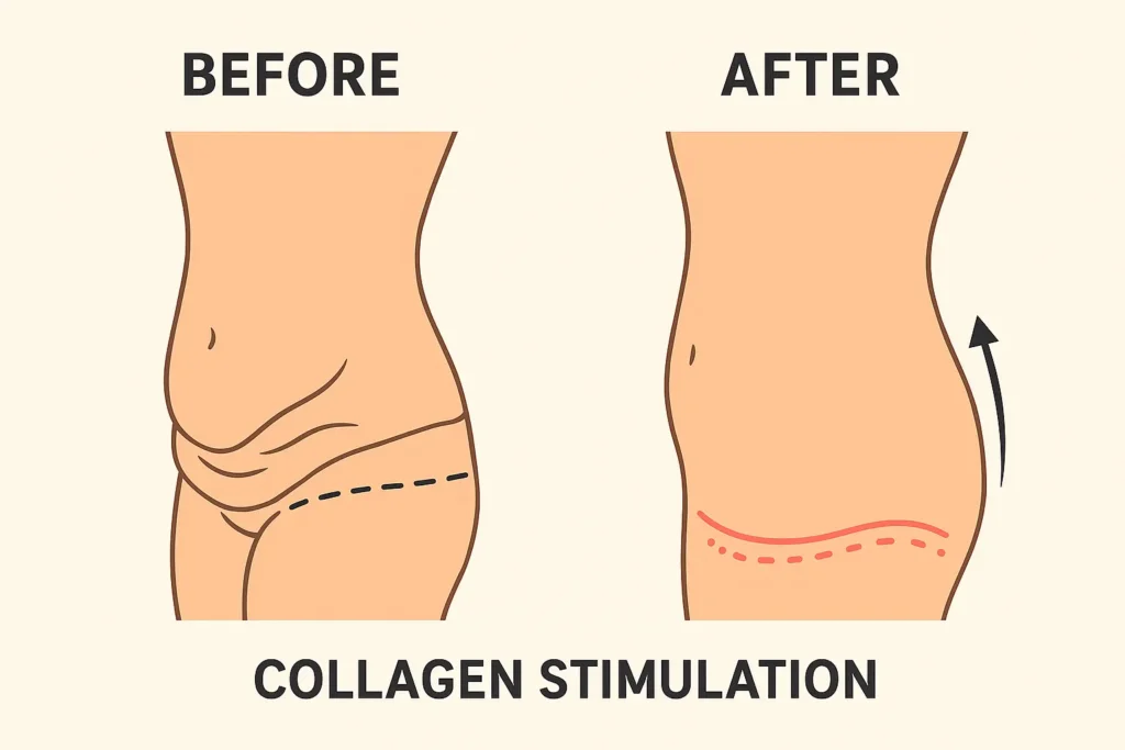 Before and after results for sagging skin after weight loss injections Poulton