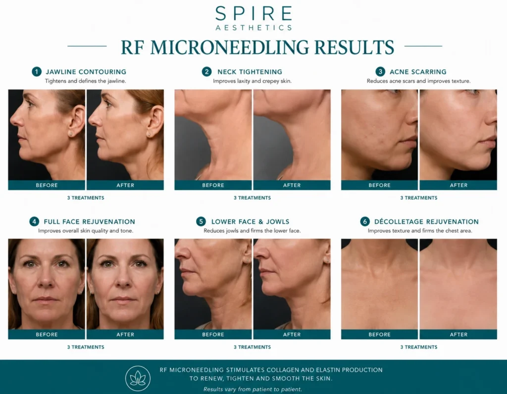 RF Microneedling Skin tightening Poulton results